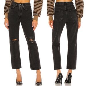 Agolde Women's Gray Straight Jeans